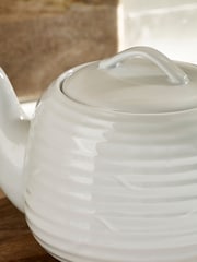 White Malvern Embossed Teapot - Image 3 of 4