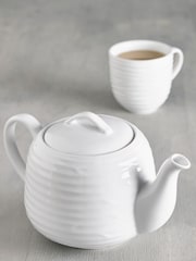 White Malvern Embossed Teapot - Image 4 of 4