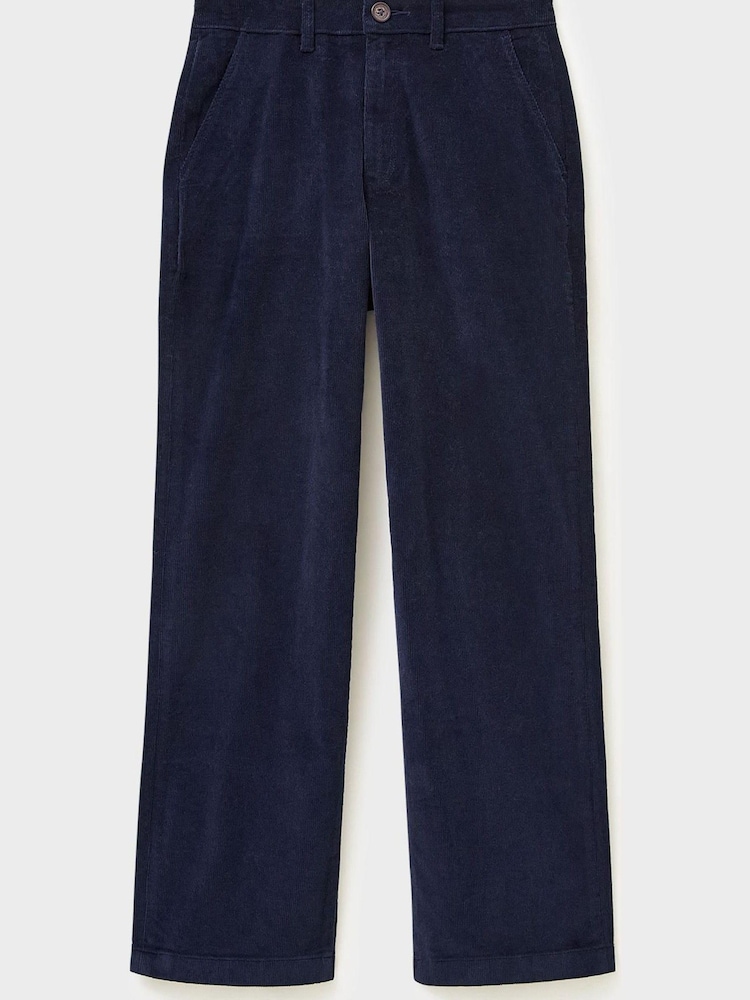 Crew Clothing Company Red Textured Cotton Regular Formal Trousers - Image 5 of 5