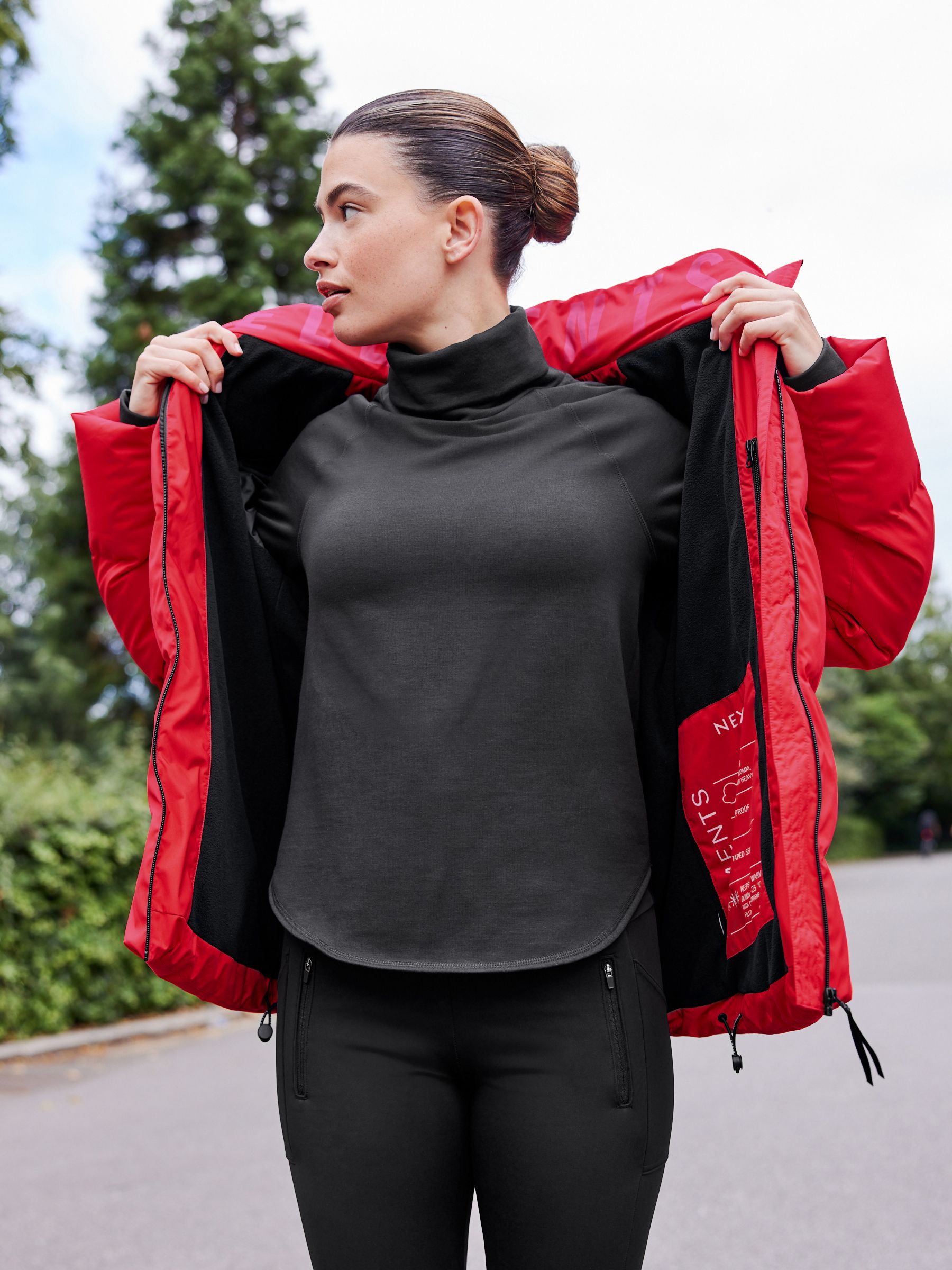 Next red padded coat outlet