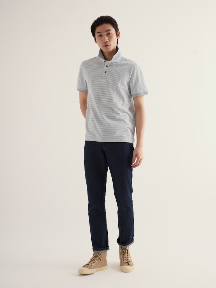 Gris - Polo Rayure Seasalt Cornwall Balefire - Image 1 sur 5