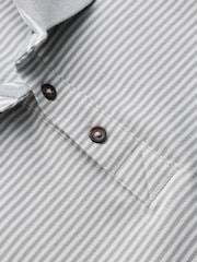 Gris - Polo Rayure Seasalt Cornwall Balefire - Image 5 sur 5