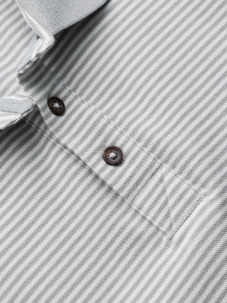Gris - Polo Rayure Seasalt Cornwall Balefire - Image 5 sur 5