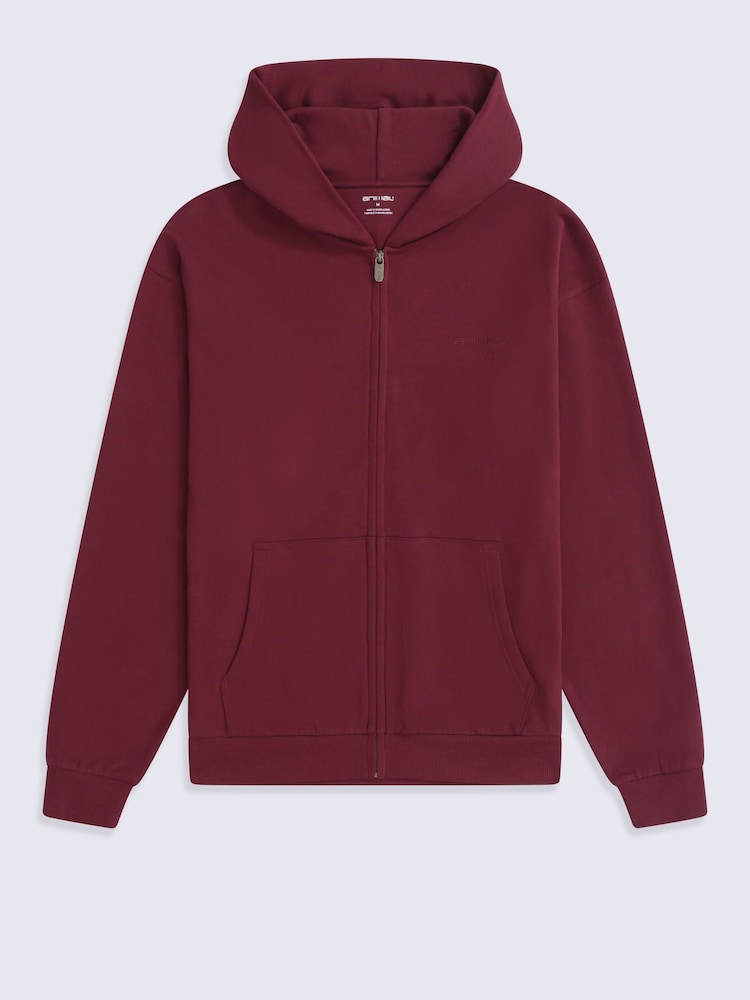 Animal Red Icon Logo Zip Through Hoodie - Image 1 of 5 Animal Red Icon Logo Zip Through Hoodie - Image 1 of 5