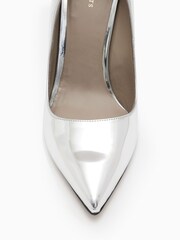 AllSaints Silver Nova Court Shoes - Image 2 of 5
