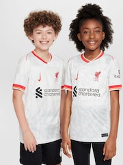 Nike White Jr. Liverpool FC 24/25 Third Stadium Football Shirt - Image 1 of 10