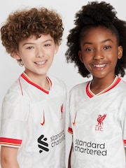 Nike White Jr. Liverpool FC 24/25 Third Stadium Football Shirt - Image 3 of 10