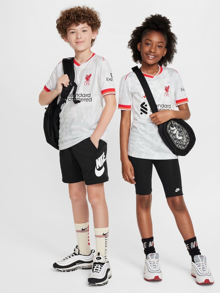 Nike White Jr. Liverpool FC 24/25 Third Stadium Football Shirt - Image 4 of 10