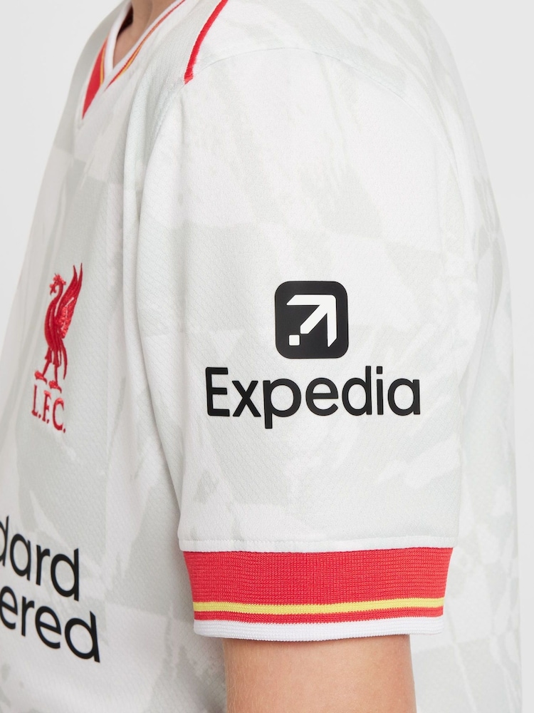 Nike White Jr. Liverpool FC 24/25 Third Stadium Football Shirt - Image 9 of 10