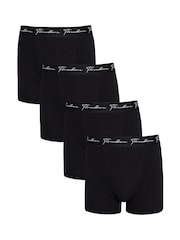 Threadbare Black Dark Hipster Boxers 4 Packs - Image 1 of 3