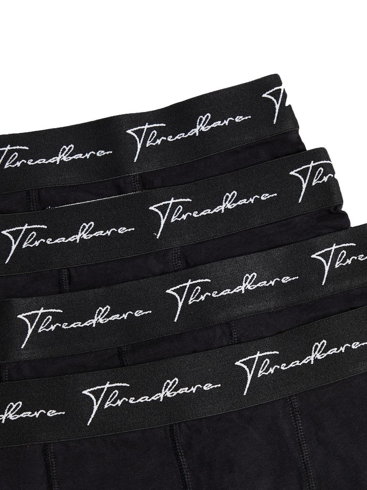 Threadbare Black Dark Hipster Boxers 4 Packs - Image 3 of 3