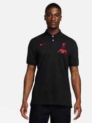 Nike Black Liverpool FC Polo Shirt - Image 1 of 8