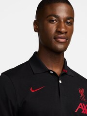 Nike Black Liverpool FC Polo Shirt - Image 3 of 8