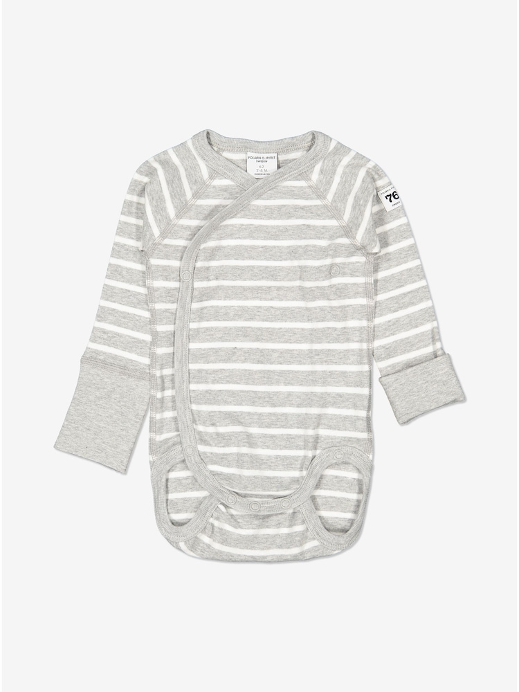 PO.P Organic Cotton Striped Wrap Around Bodysuit - Image 1 of 1