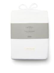 Mamas & Papas 2 Pack White Fitted Pram 100% Cotton Moses Sheets - Image 2 of 3