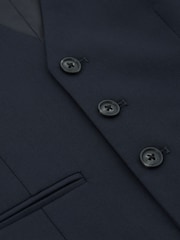Reiss Navy Hope 9-14 yrs Wool Blend Waistcoat - Image 6 of 6