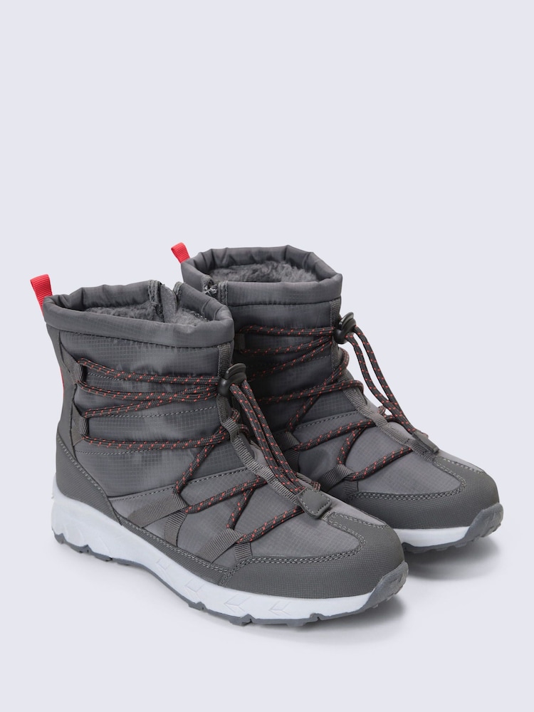 Animal Grey Filey Kids Snow Boots - Image 2 of 6 Animal Grey Filey Kids Snow Boots - Image 2 of 6