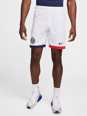 Nike White PSG 24/25 Stadium Away Football Shorts - Image 1 of 7