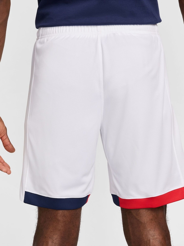 Nike White PSG 24/25 Stadium Away Football Shorts - Image 6 of 7