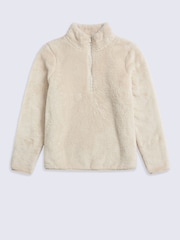 Animal Cream Teddy Half Zip Fleece - Image 1 of 5