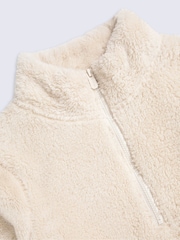 Animal Cream Teddy Half Zip Fleece - Image 3 of 5