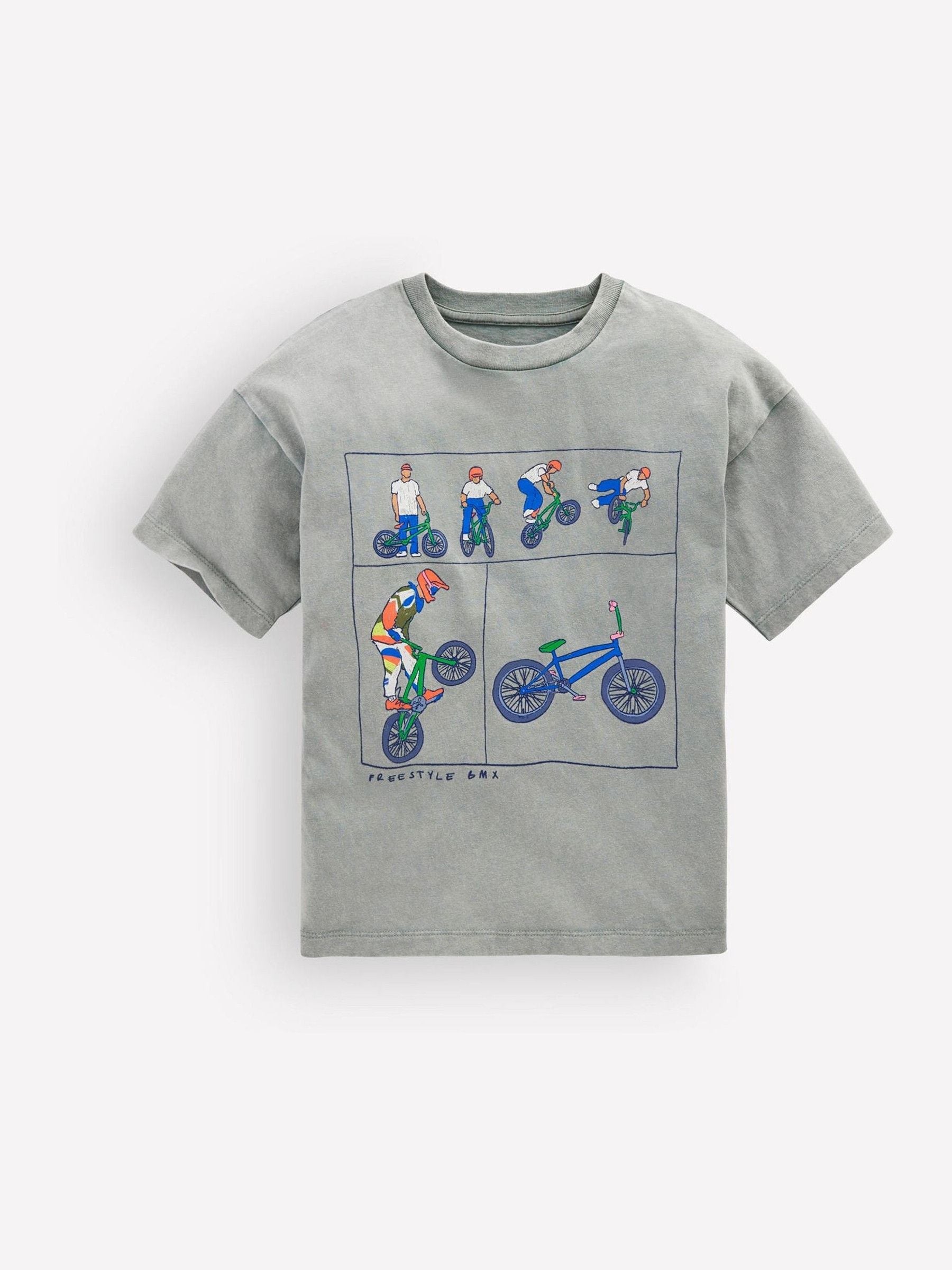 Boden Unisex Kids Grey Vintage Wash Graphic T-Shirt