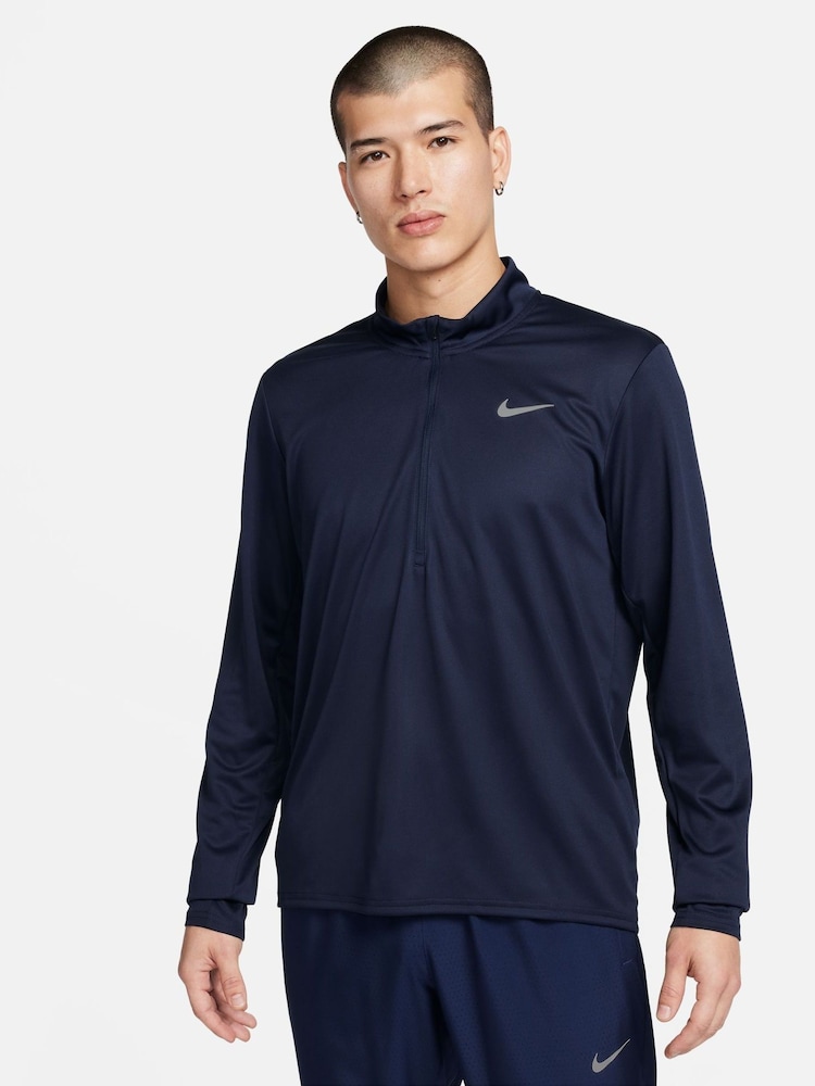 Nike Navy Dri-FIT Pacer Quarter Zip Running Top - Image 1 of 1