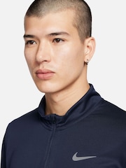 Темно-синий - Топ для бега с короткой молнией Nike Dri-FIT Pacer - Изображение 3 из 6