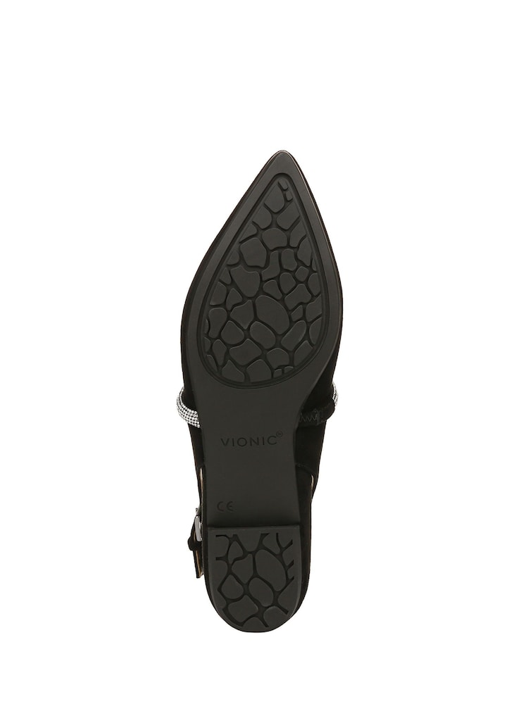 Vionic Presidio Suede Slingbacks Black Shoes - Image 7 of 7