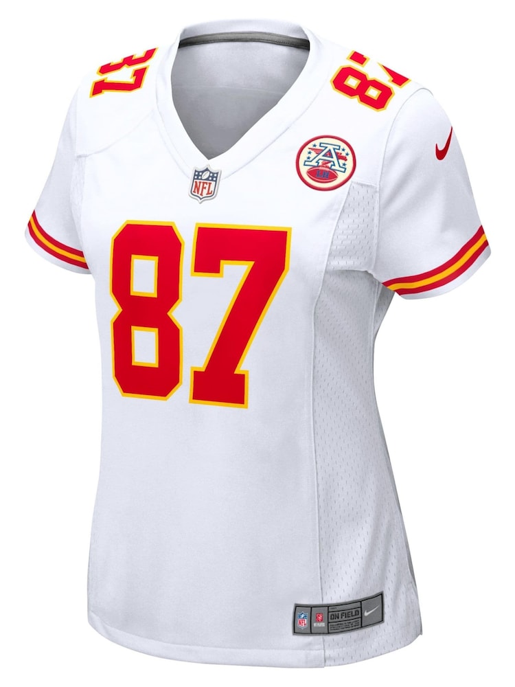 Nike White NFL Kansas City Chiefs Road Game Jersey - Travis Kelce Womens - Image 2 of 3