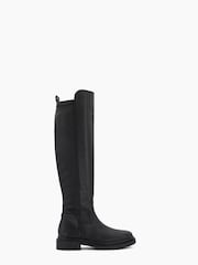 Dune London Black Tempar Cleated 50/50 Knee High Boots - Image 3 of 6