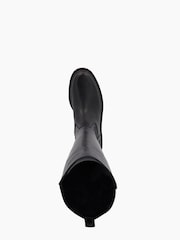 Dune London Black Tempar Cleated 50/50 Knee High Boots - Image 6 of 6