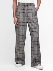 Barbour® Grey Adela Check Wool Blend Trousers - Image 1 of 4