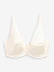 Blue/Ecru Cream/Tan Brown DD+ Non Pad Full Cup Microfibre Smoothing T-Shirt Bras 3 Pack - Image 6 of 6