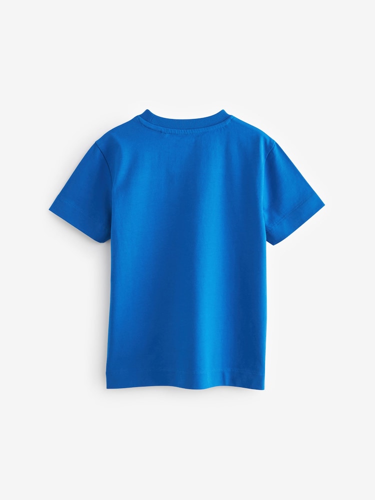 Cobalt Blue/White/Black Relaxed Fit Sport Pocket 100% Cotton T-Shirts 3 Pack (3-16yrs) - Image 2 of 3 Cobalt Blue/White/Black Relaxed Fit Sport Pocket 100% Cotton T-Shirts 3 Pack (3-16yrs) - Image 2 of 3