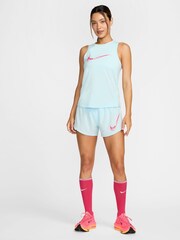 Nike Light Blue One Dri-FIT Swoosh Mid-Rise Brief-Lined Graphic Shorts - Image 5 of 6