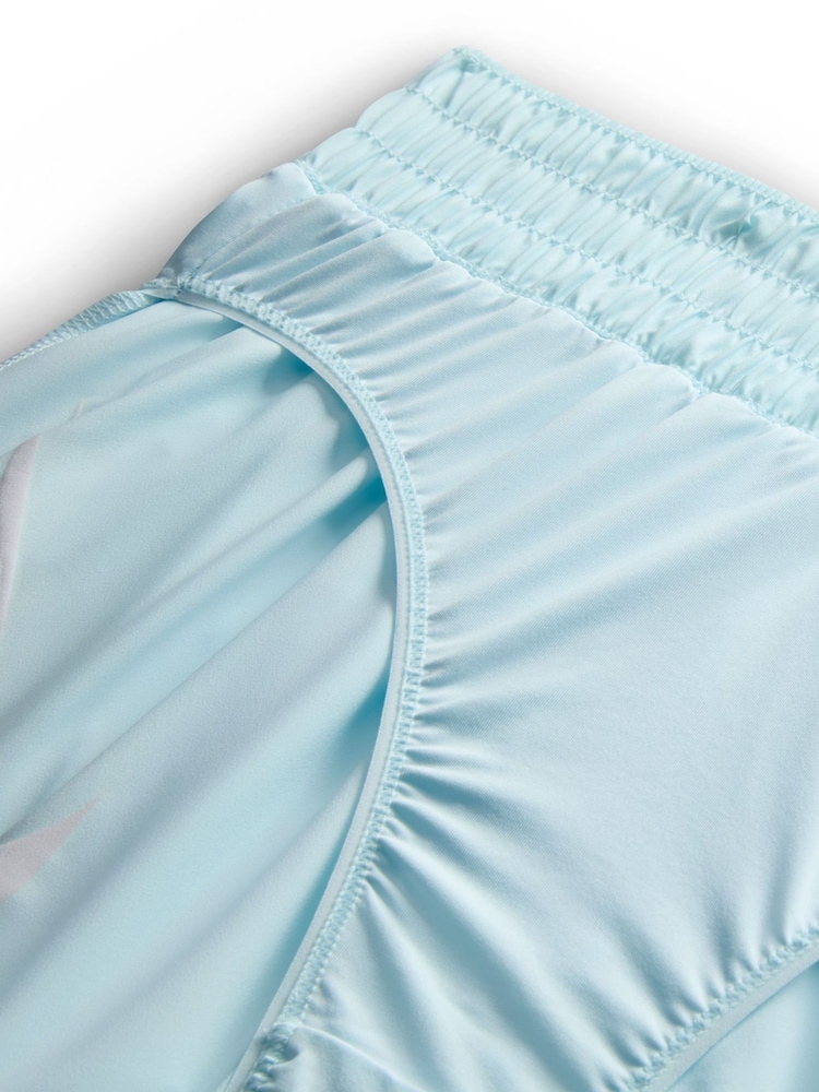 Nike Light Blue One Dri-FIT Swoosh Mid-Rise Brief-Lined Graphic Shorts - Image 6 of 6