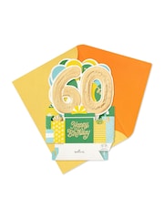 Hallmark Green 60th Birthday Card 3D Pop-Up Paper Wonder Design - Image 3 of 4