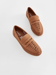 Tan Brown Woven Loafers - Image 6 of 6