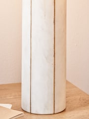 Pacific Gold Venetia Marble And Gold Metal Tall Table Lamp - Image 3 of 6