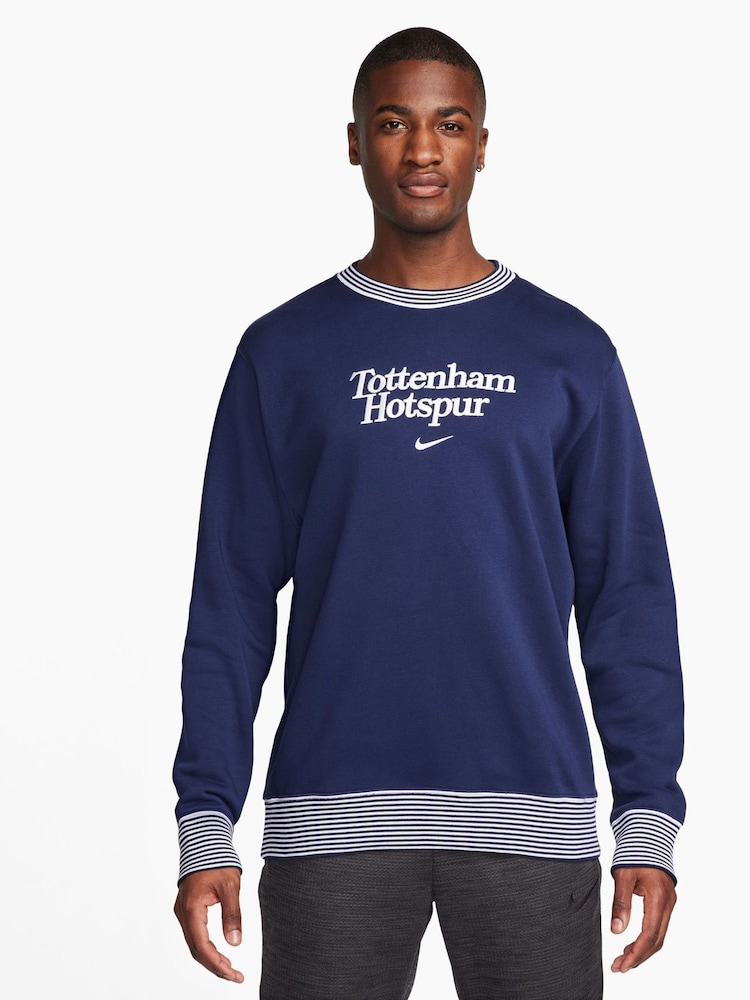 Nike Blue Tottenham Hotspur FC Club Crew Sweatshirt - Image 1 of 3