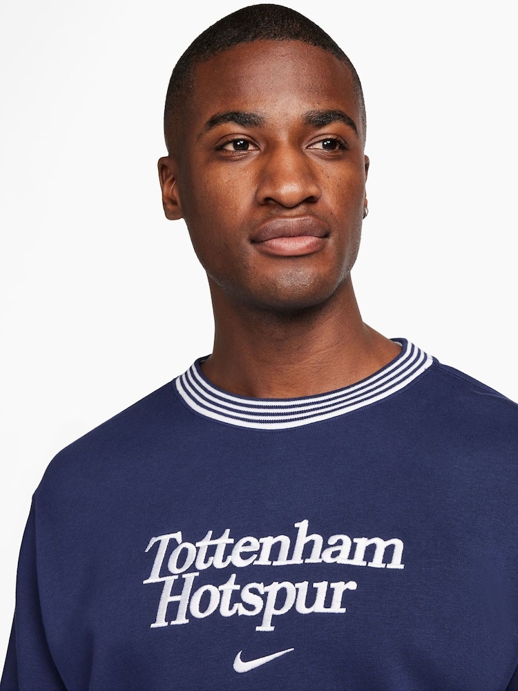 Nike Blue Tottenham Hotspur FC Club Crew Sweatshirt - Image 3 of 3