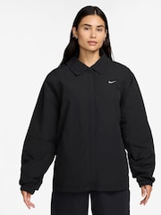 Nike Black Sportswear Essential UV Protection Woven Coach Jacket - Image 1 of 3