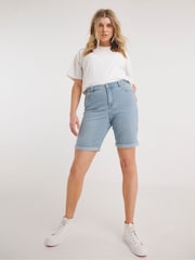Hellblau - Simply Be 24/7 Knielange Shorts - Bild 3 von 4