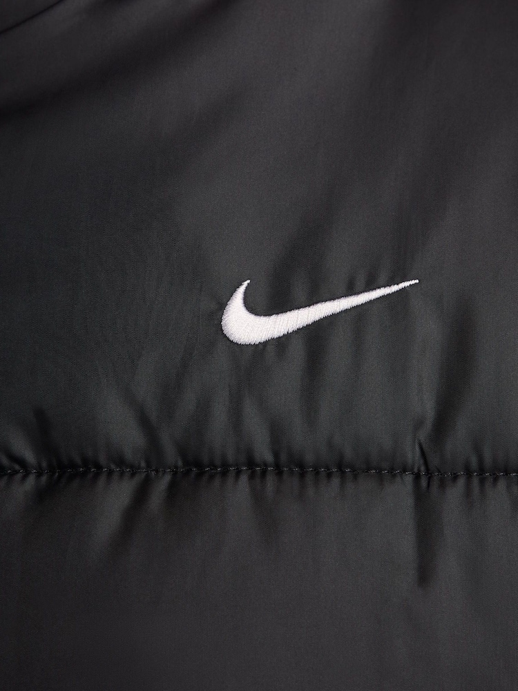 Nike Black Sportswear Classic Puffer Therma-FIT Loose Hooded Jacket - Image 11 of 11