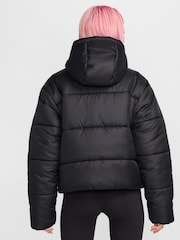 Nike Black Sportswear Classic Puffer Therma-FIT Loose Hooded Jacket - Image 2 of 11