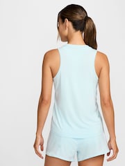 Nike Light Blue One Swoosh Dri-FIT Graphic Running Tank Top - Image 2 of 5