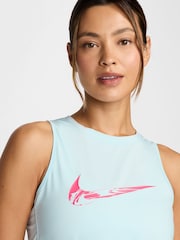 Nike Light Blue One Swoosh Dri-FIT Graphic Running Tank Top - Image 3 of 5