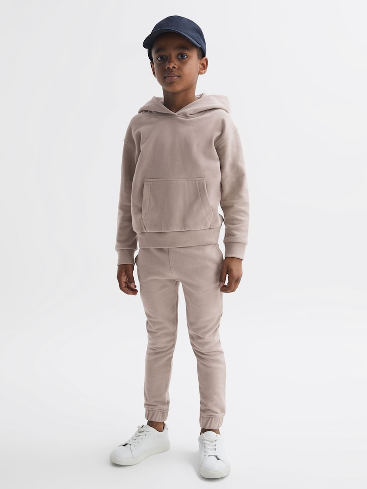 Reiss Taupe Ali Junior Garment Dye Jersey Joggers - Image 1 of 6