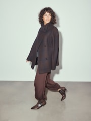 Chocolate Brown/Snake Print Extra Wide Fit Forever Comfort® Kitten Heel Shoe Boots - Image 4 of 10